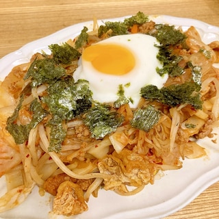 レンジで作る！キムチうどん